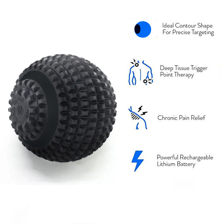 Sarah Express Vibrating Massage Ball - 4-Speed Electric Muscle Recovery Therapy Ball