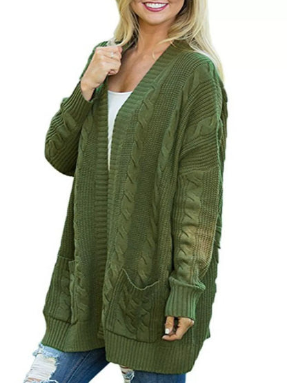 Sarah Express Women's Chunky Knit Open Front Cardigan - Cozy Oversized Plus Size Sweater