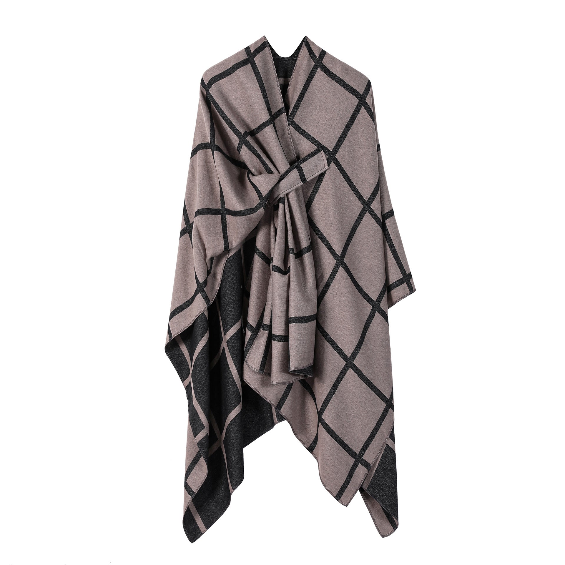 Sarah Express Women's Gingham Check Warm Scarf - Oversized Plaid Shawl Fall Winter Accessory