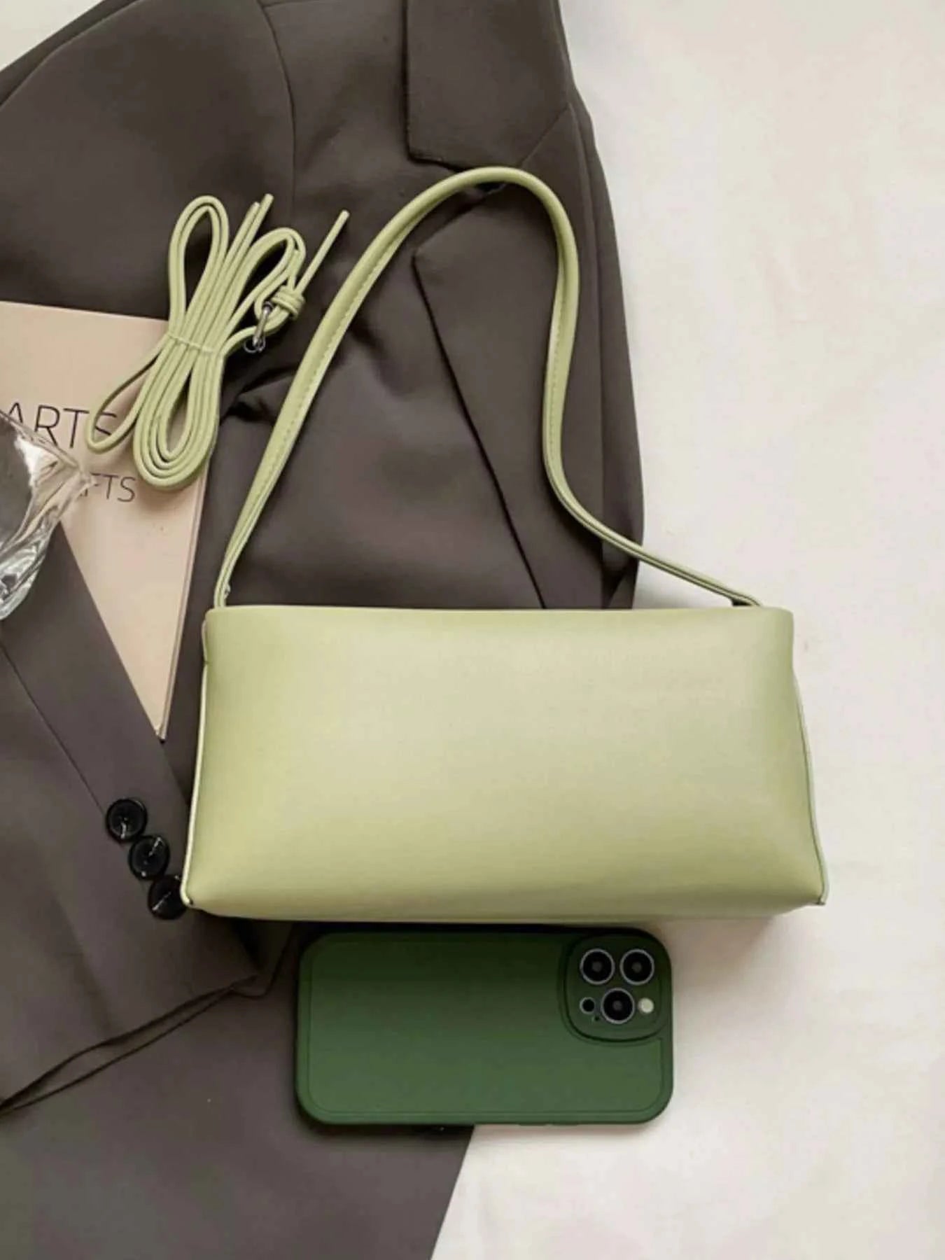 Sarah Express Women's Rectangular Crossbody Bag - Mini PU Leather Shoulder Bag