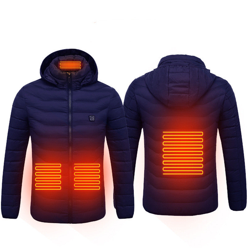 Sarah Express USB Heated Vest Jacket - Electric Thermal Heating Coat Winter Warmth Blue Zone4