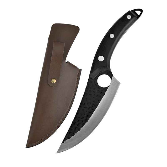 Sarah Express Hand Forged Boning Knife - Professional Butcher Knife with Walnut Handle for Deboning & Meat Cutting