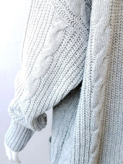 Sarah Express Women's Chunky Knit Open Front Cardigan - Cozy Oversized Plus Size Sweater