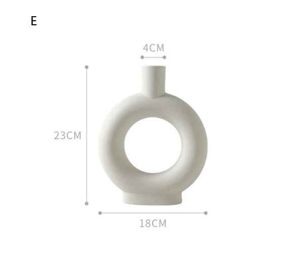 Sarah Express Nordic Minimalist Ceramic Vase - Modern Home Decor Art Piece E