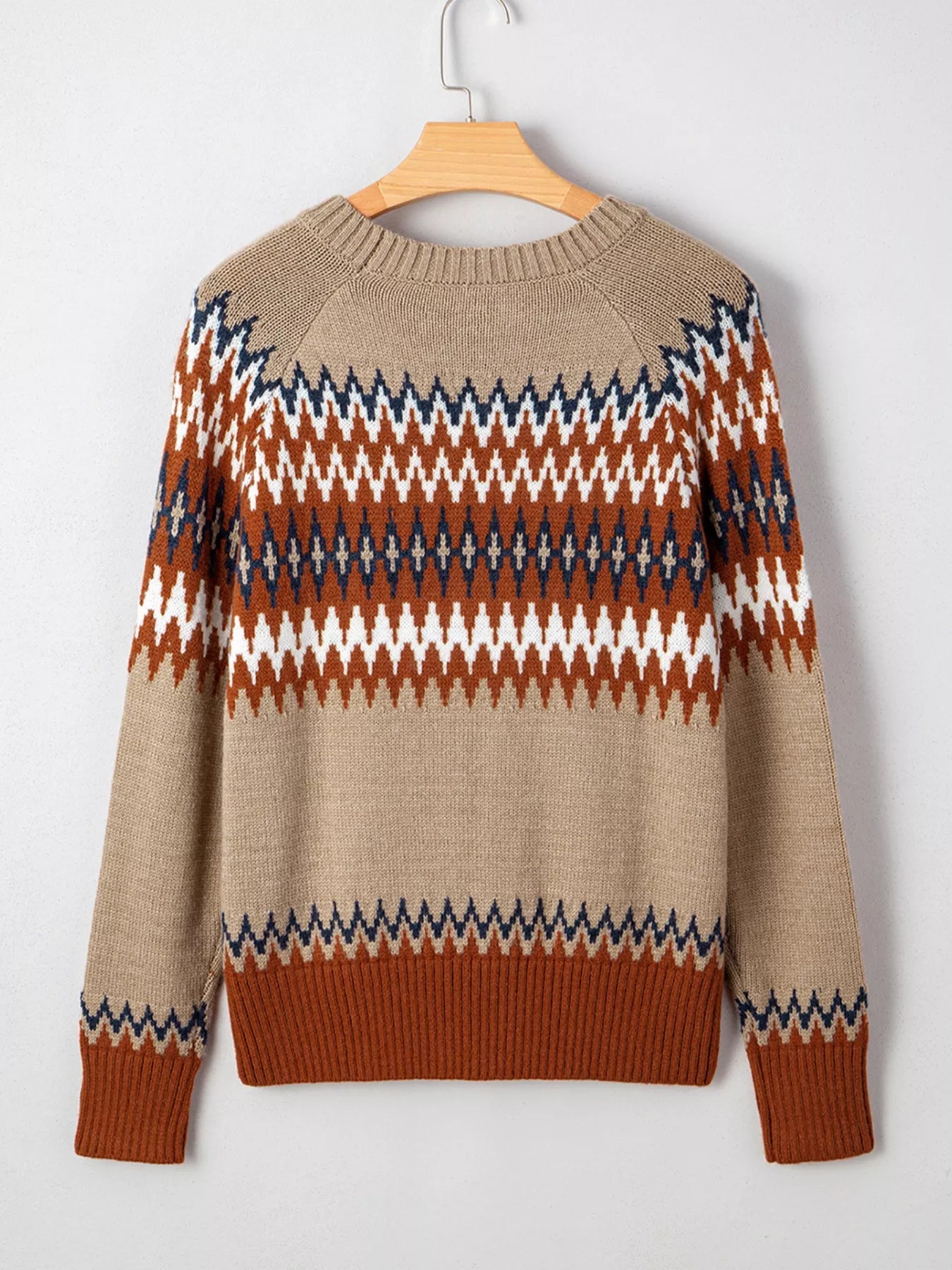 Sarah Express Women's Color Block Crew Neck Sweater