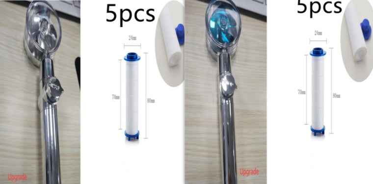 Sarah Express Turbo Propeller Shower Head - 360° High Pressure Water Saving Rainfall Showerhead Set12