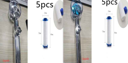 Sarah Express Turbo Propeller Shower Head - 360° High Pressure Water Saving Rainfall Showerhead Set12