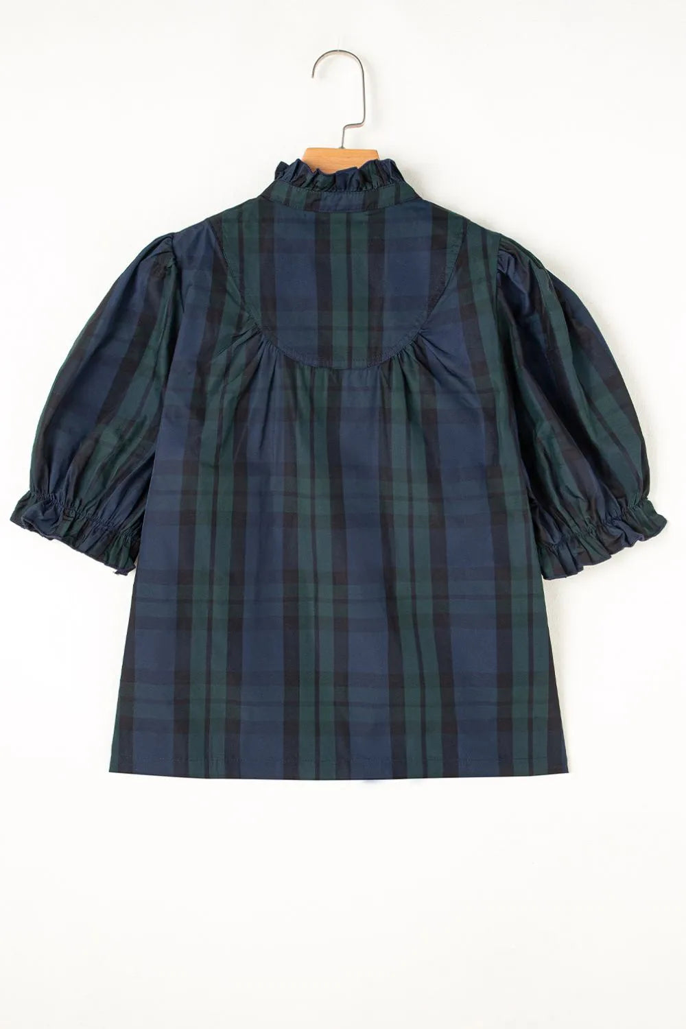 Sarah Express Women's Puff Sleeve Frilled Trim Elegant Blouse