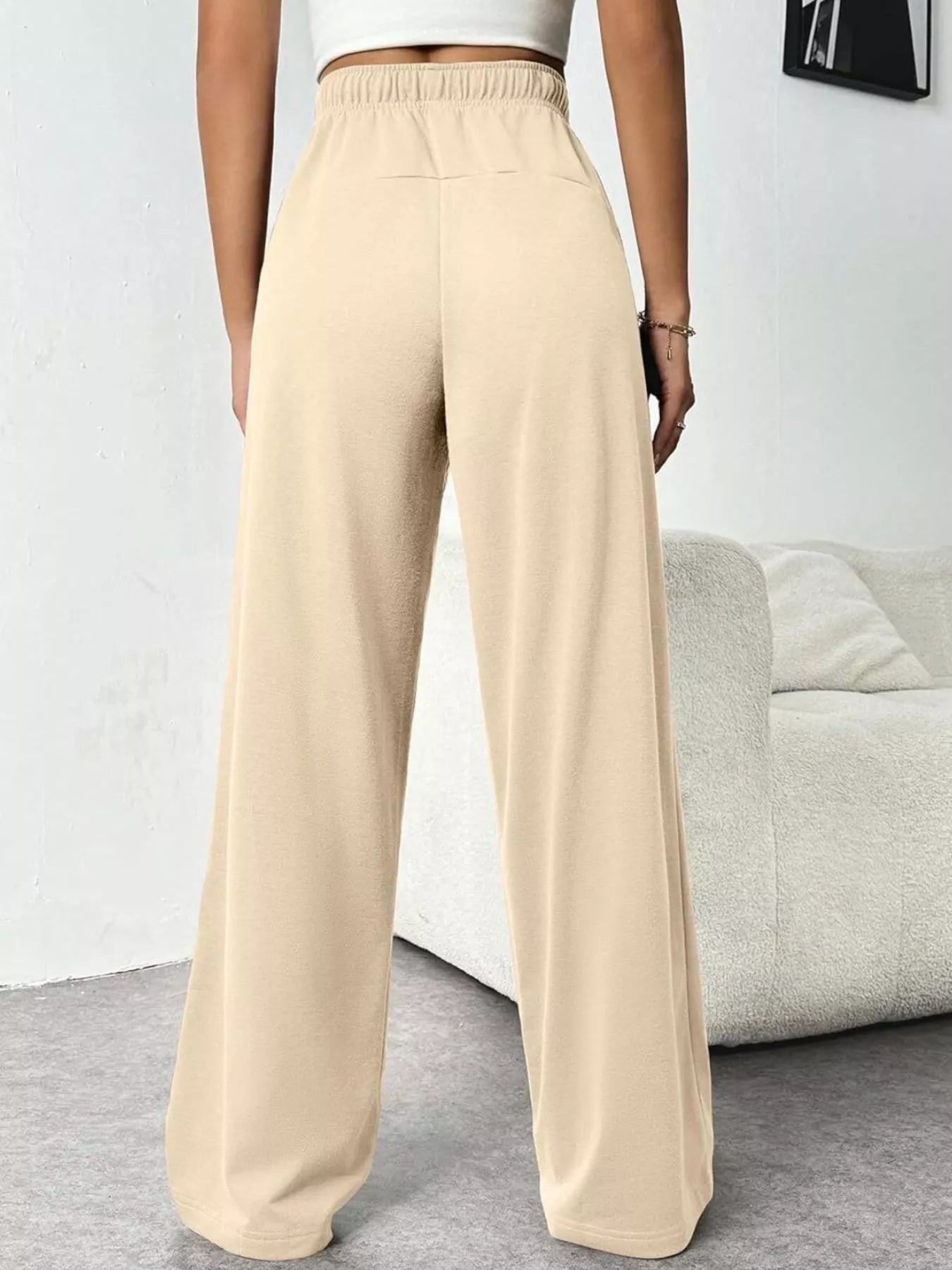 Trendsi Women's Drawstring Wide Leg Pants