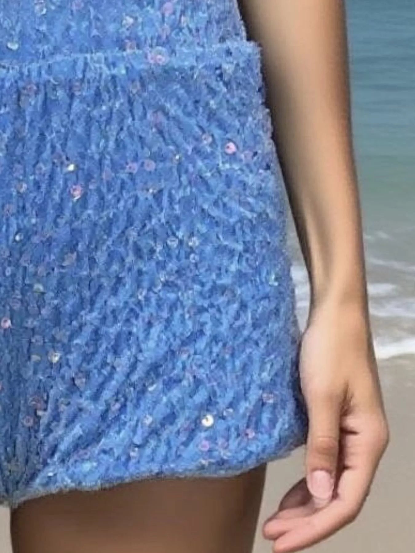 Sarah Express Women's Sequin Embellished High Waist Shorts - Party & Festival Wear