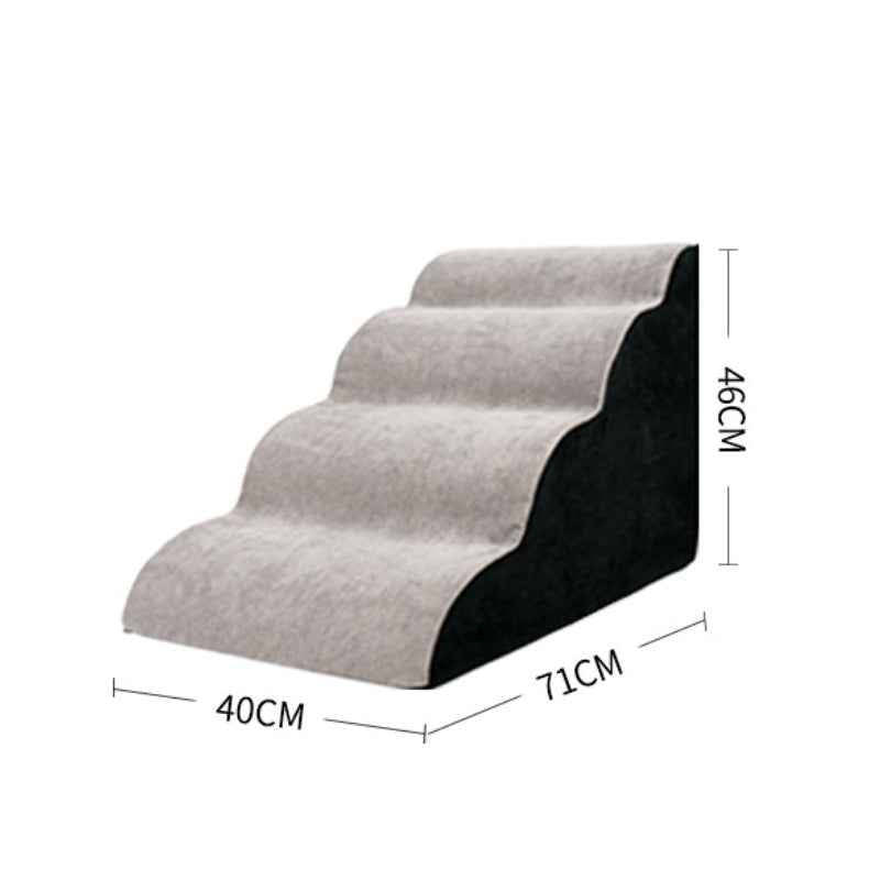 Sarah Express Pet Dog Wave Ramp Stairs - Anti-Slip Fabric Steps for Small Dogs & Cats Fourth Order Domestic Model