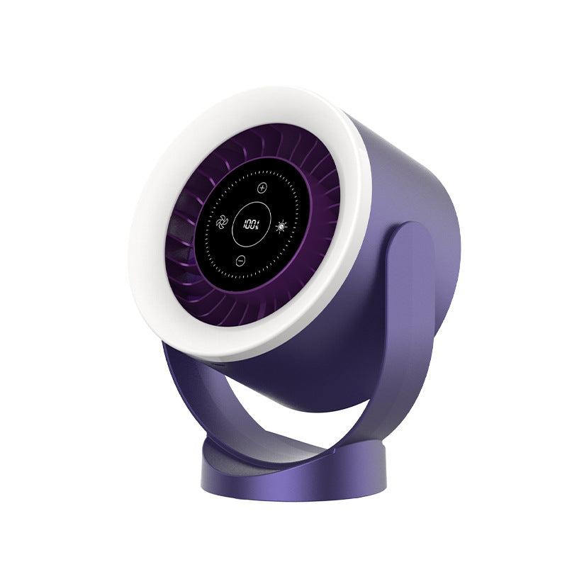 Sarah Express Rechargeable USB Desk Fan with LED Light - Adjustable 100-Speed Wall Mount Table Fan