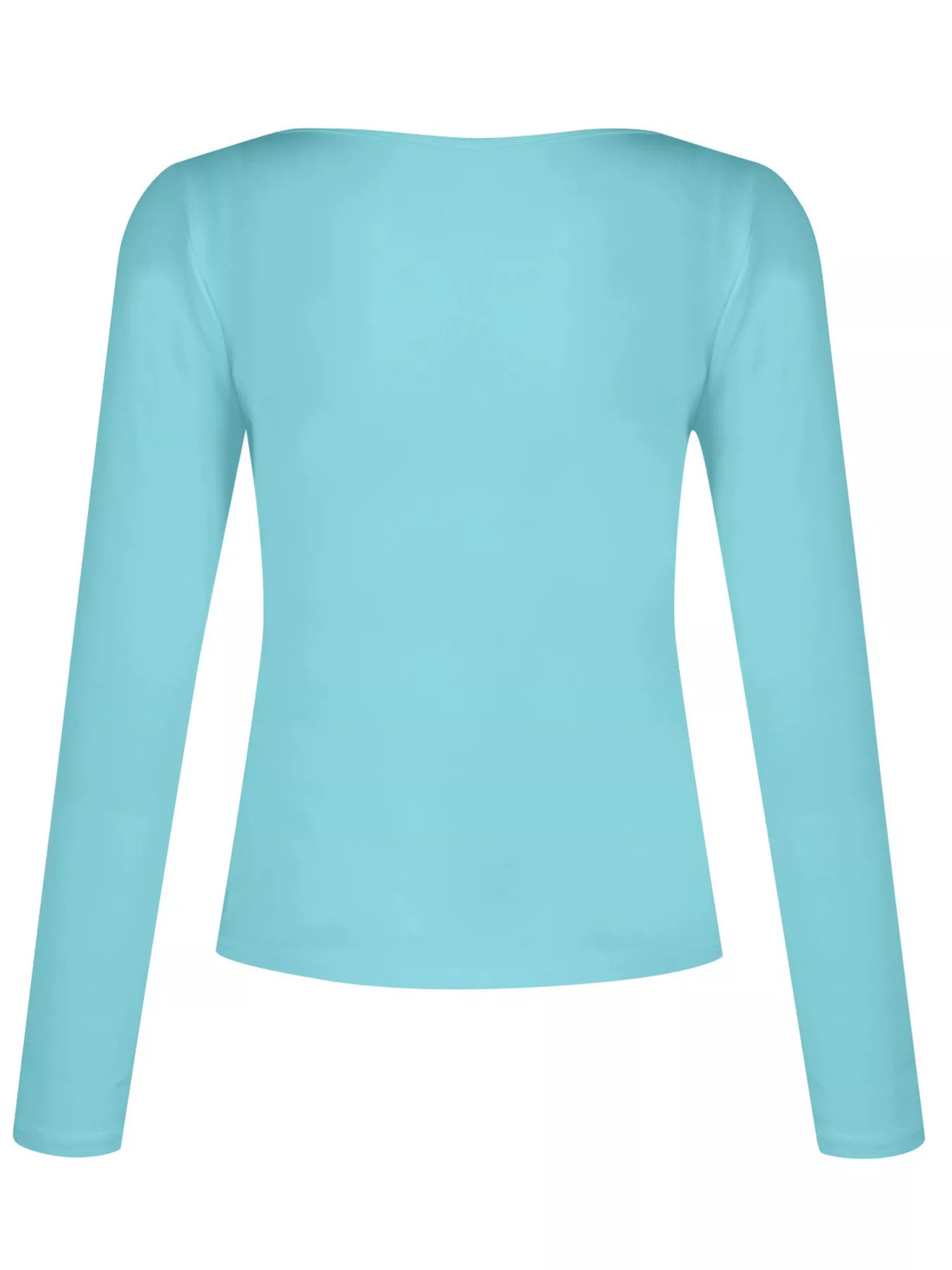 Sarah Express Women's Slim Fit V-Neck Long Sleeve T-Shirt - Ruched Detail Plus Size Top