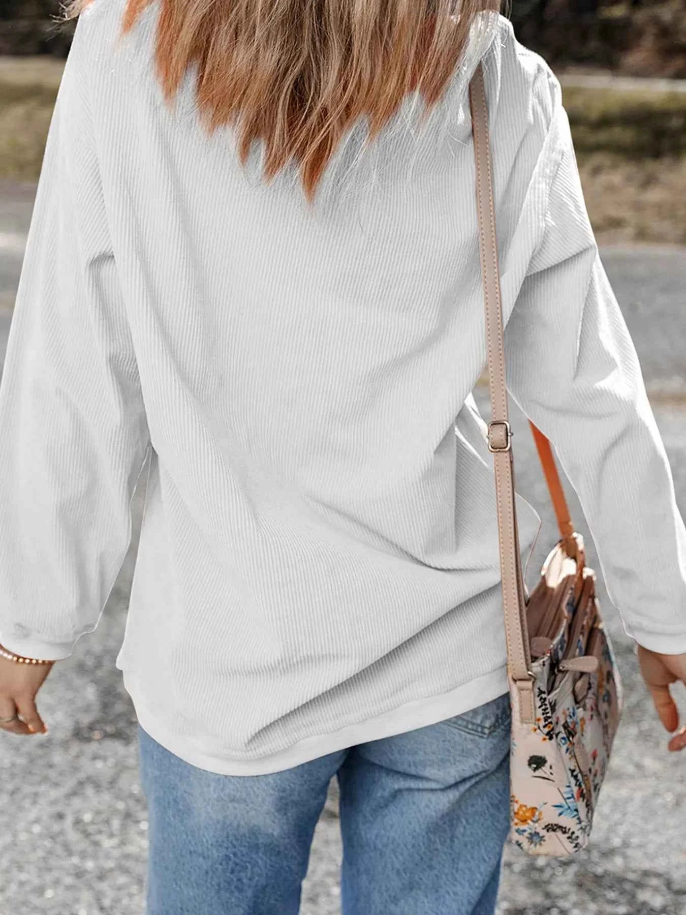 Sarah Express Women's Sequin Love Heart Sweatshirt - Valentine's Day Corded Pullover