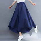 Sarah Express Women's High Waist Wide Leg Cropped Pants Loose Fit Work Casual Trousers with Pockets
