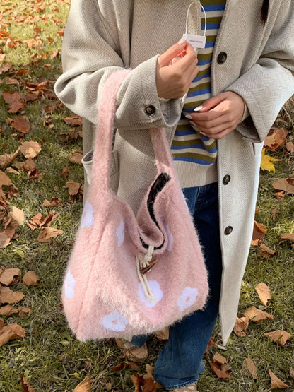 Sarah Express Women's Floral Applique Handbag Blush Pink ONESIZE