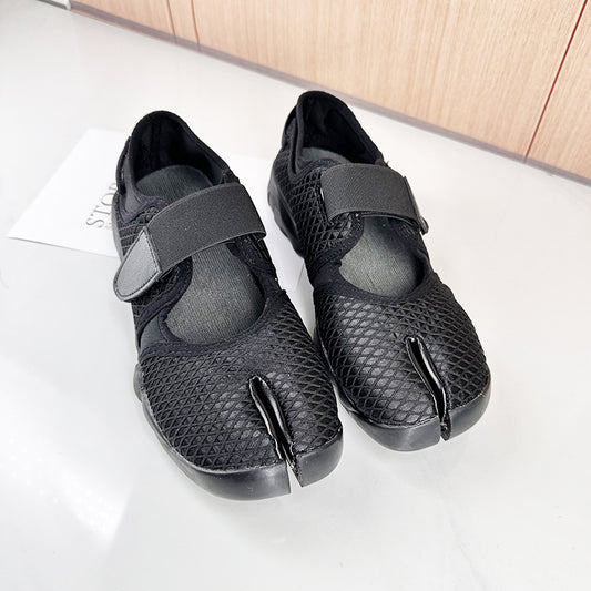 Sarah Express Women's Casual Velcro Sneakers – Breathable Mesh Low-Top Flat Shoes