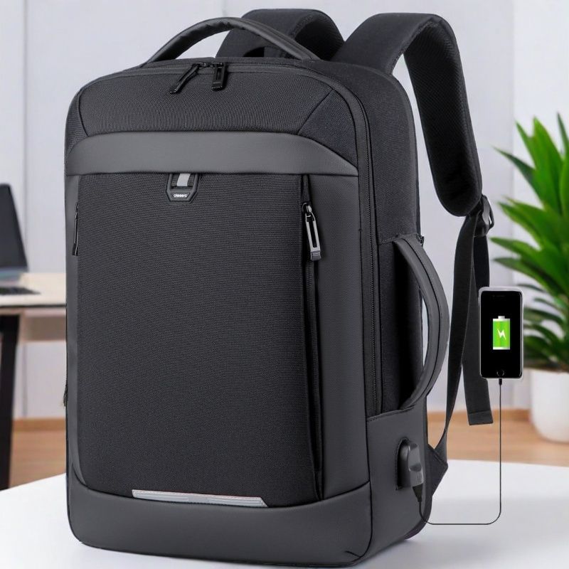 Sarah Express Breathable Laptop Backpack – Expandable 20-35L Oxford Fabric Travel & School Bag