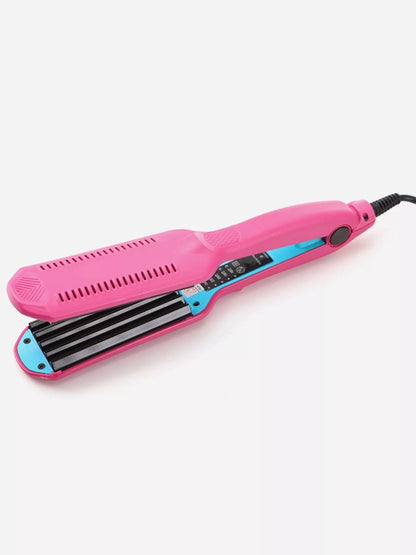 Sarah Express 2-in-1 Hair Curler and Straightener - Dual Function Styling Tool Rose Red