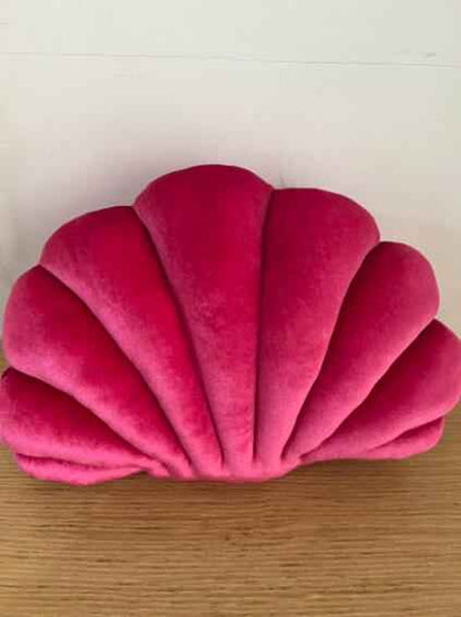 Sarah Express Shell Pillow Cushion - Plush Decorative Throw Pillow for Sofa Bed Home Decor Rose Red