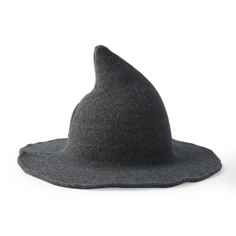 Sarah Express Wool Witch Wizard Hat Wide Brim High Crown Hand-Painted
