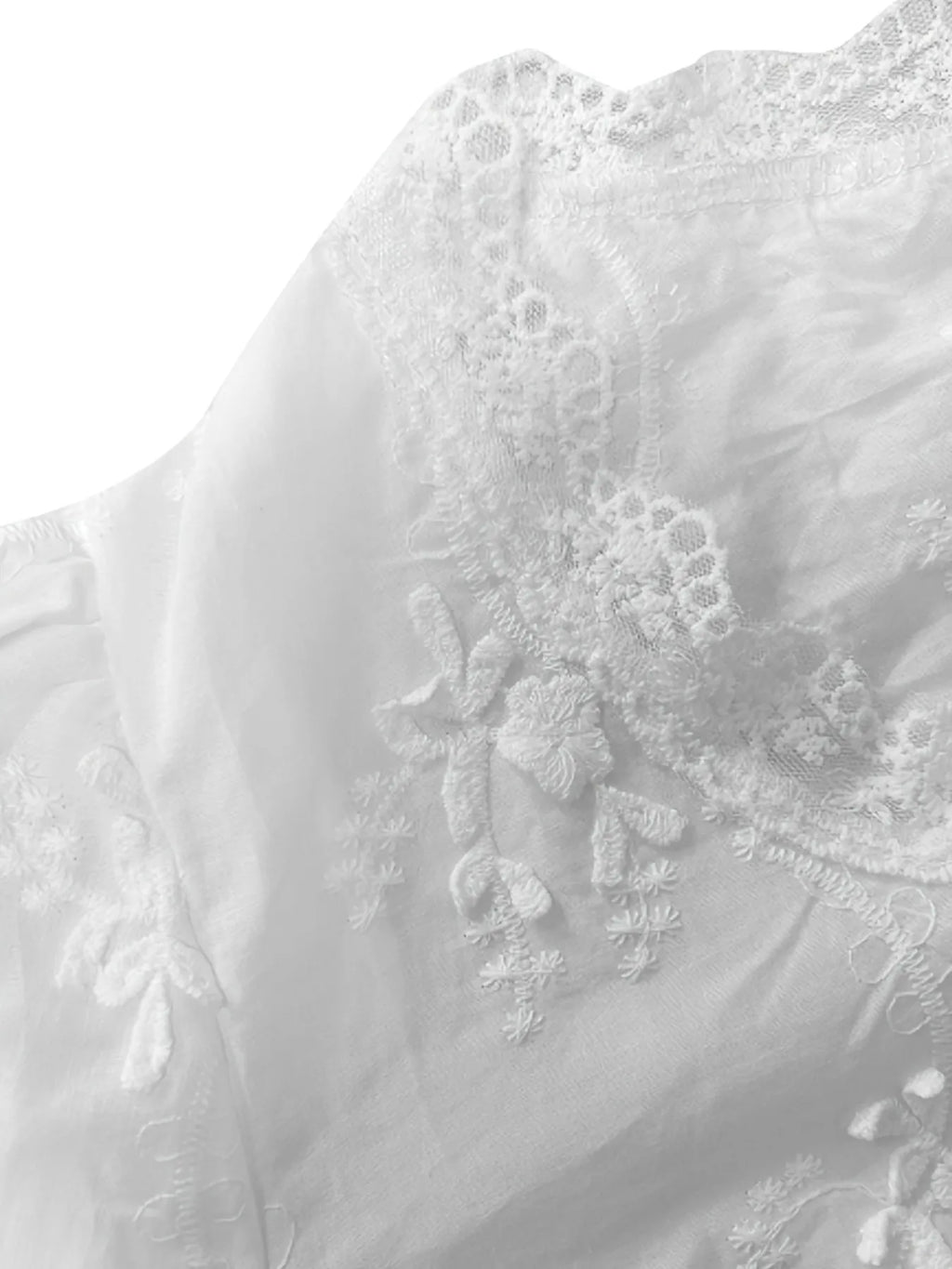 Sarah Express Women's Lace Detail Button Up Shirt