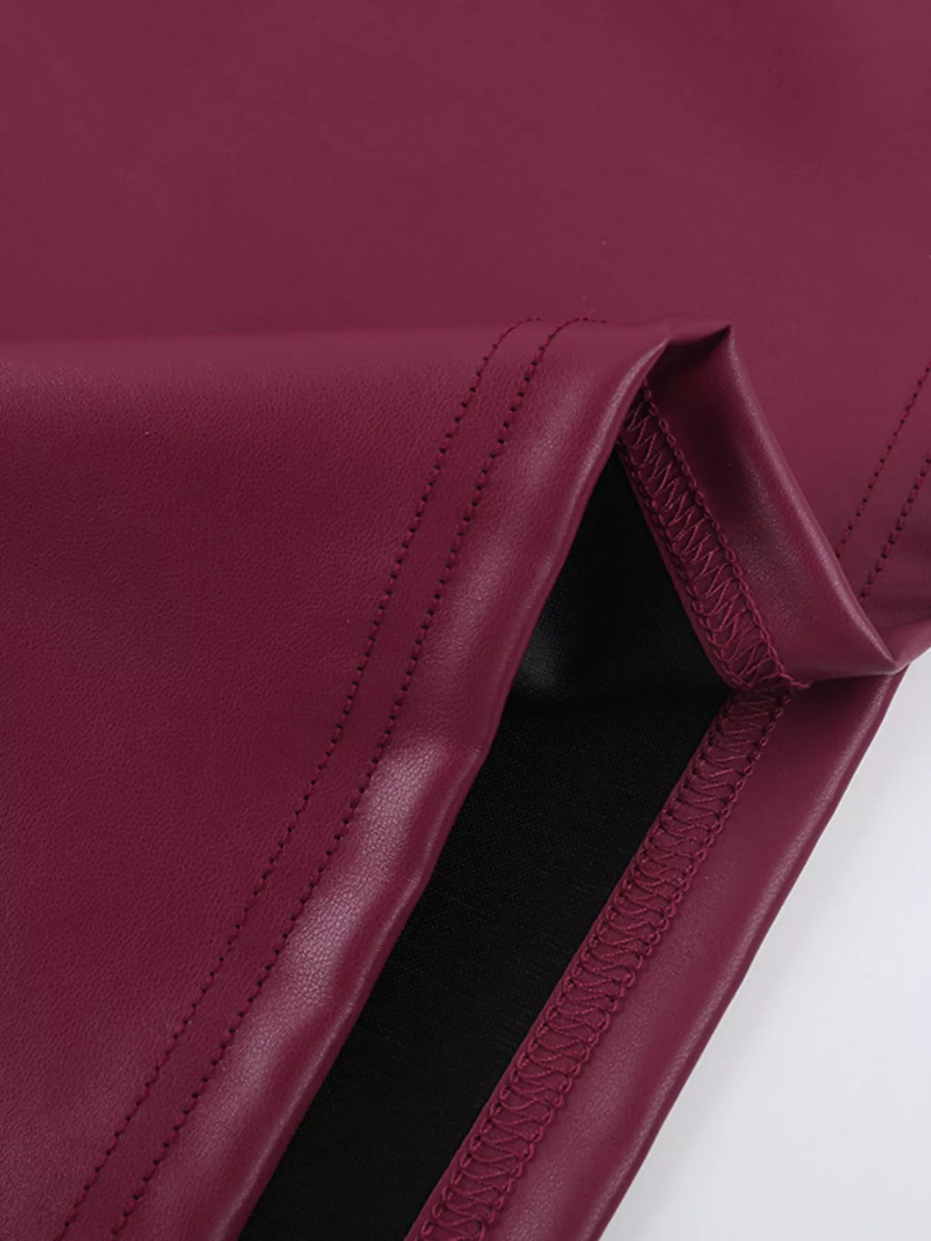 Sarah Express Women's Sleeveless Faux Leather Bodycon Maxi Dress with Back Lace Up