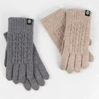 Sarah Express Women's Cable Knit Touchscreen Gloves