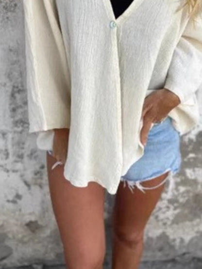 Sarah Express Women's Oversized Button-Up Cardigan - Plus Size Cozy Knit Sweater