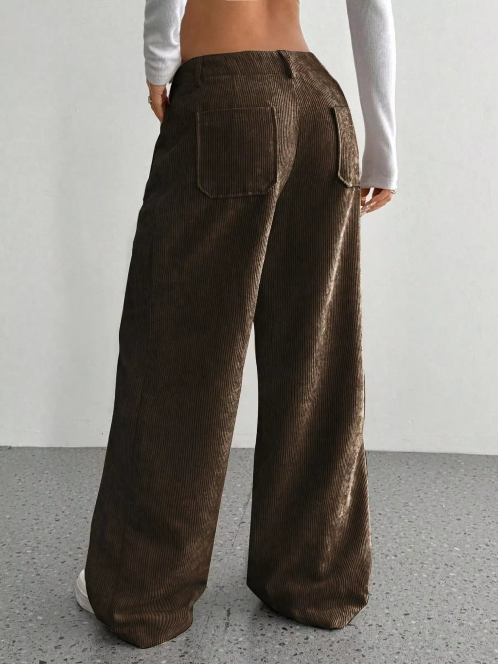 Sarah Express Women's Corduroy Wide Leg Pants
