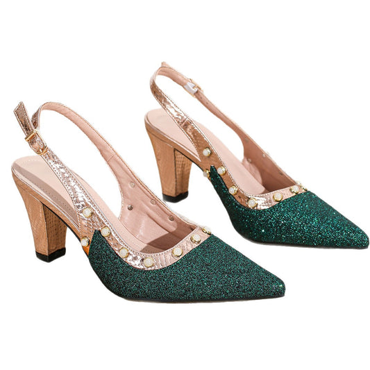 Sarah Express Women's Pointed-Toe High-Heel Sandals - Stiletto Heel Princess Style Shoes