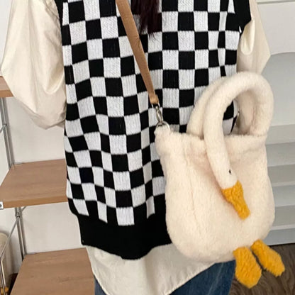 Sarah Express Women's Plush Goose Crossbody Bag