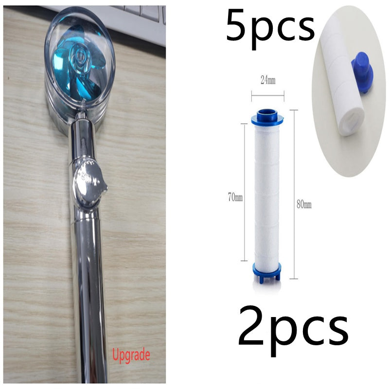 Sarah Express Turbo Propeller Shower Head - 360° High Pressure Water Saving Rainfall Showerhead Set20