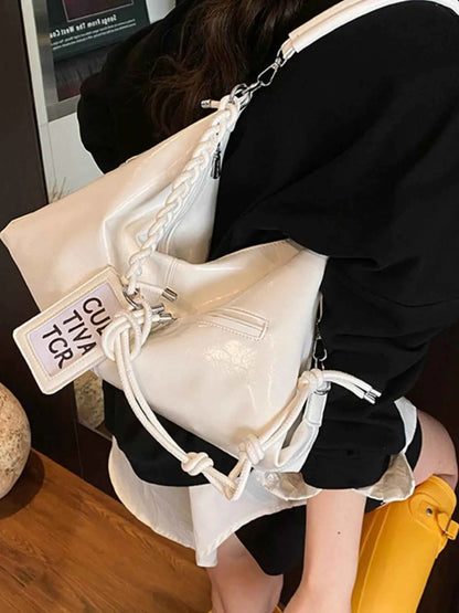 Sarah Express Women's PU Leather Shoulder Bag - Large Capacity Handbag