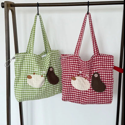 Sarah Express Women's Gingham Drawstring Handbag