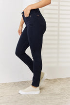 Sarah Express Women’s Plus Size Garment Dyed Tummy Control Skinny Jeans

