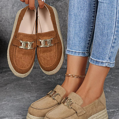 Sarah Express Women's Round Toe Platform Slip-On Shoes