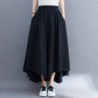 Sarah Express Women's High Waist Wide Leg Cropped Pants Loose Fit Work Casual Trousers with Pockets