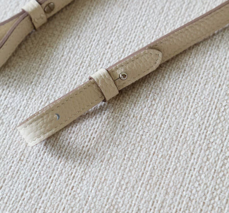 Sarah Express Genuine Leather Bag Strap Replacement – Adjustable Spaghetti Shoulder Strap with Gold & Silver Stud Detail