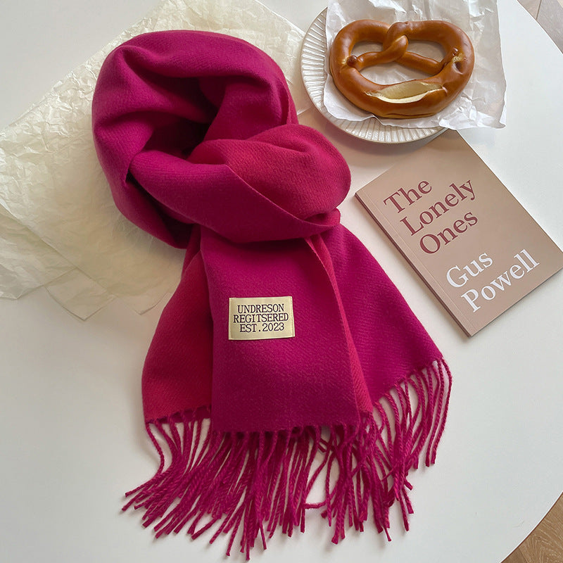 Sarah Express Women's Double-Sided Cashmere-Feel Scarf Winter Warm Oversized Wrap Fall Winter Casual