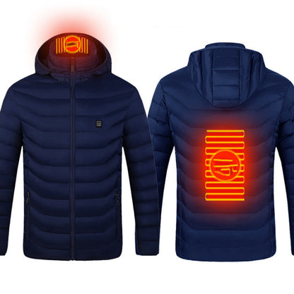 Sarah Express USB Heated Vest Jacket - Electric Thermal Heating Coat Winter Warmth Blue Zone2
