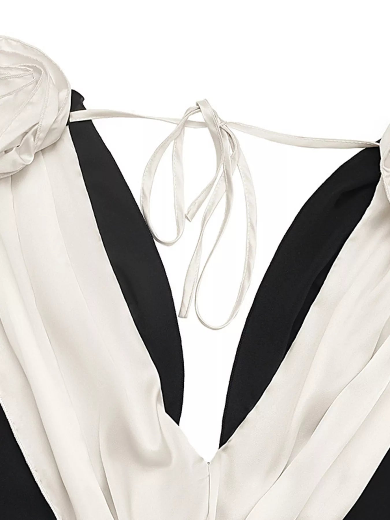 Sarah Express Women's Floral Applique Two Tone Maxi Dress