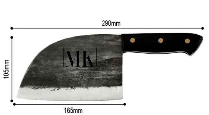 Sarah Express Premium Hand-Forged Stainless Steel Chef's Cleaver - Professional Kitchen Knife