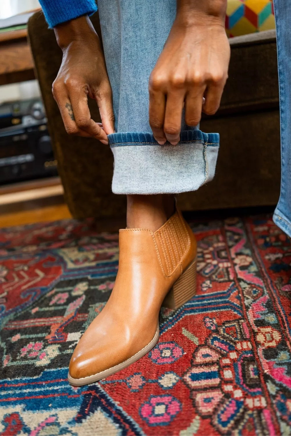 Sarah Express Women's Mid Rise Thermal Bootcut Jeans