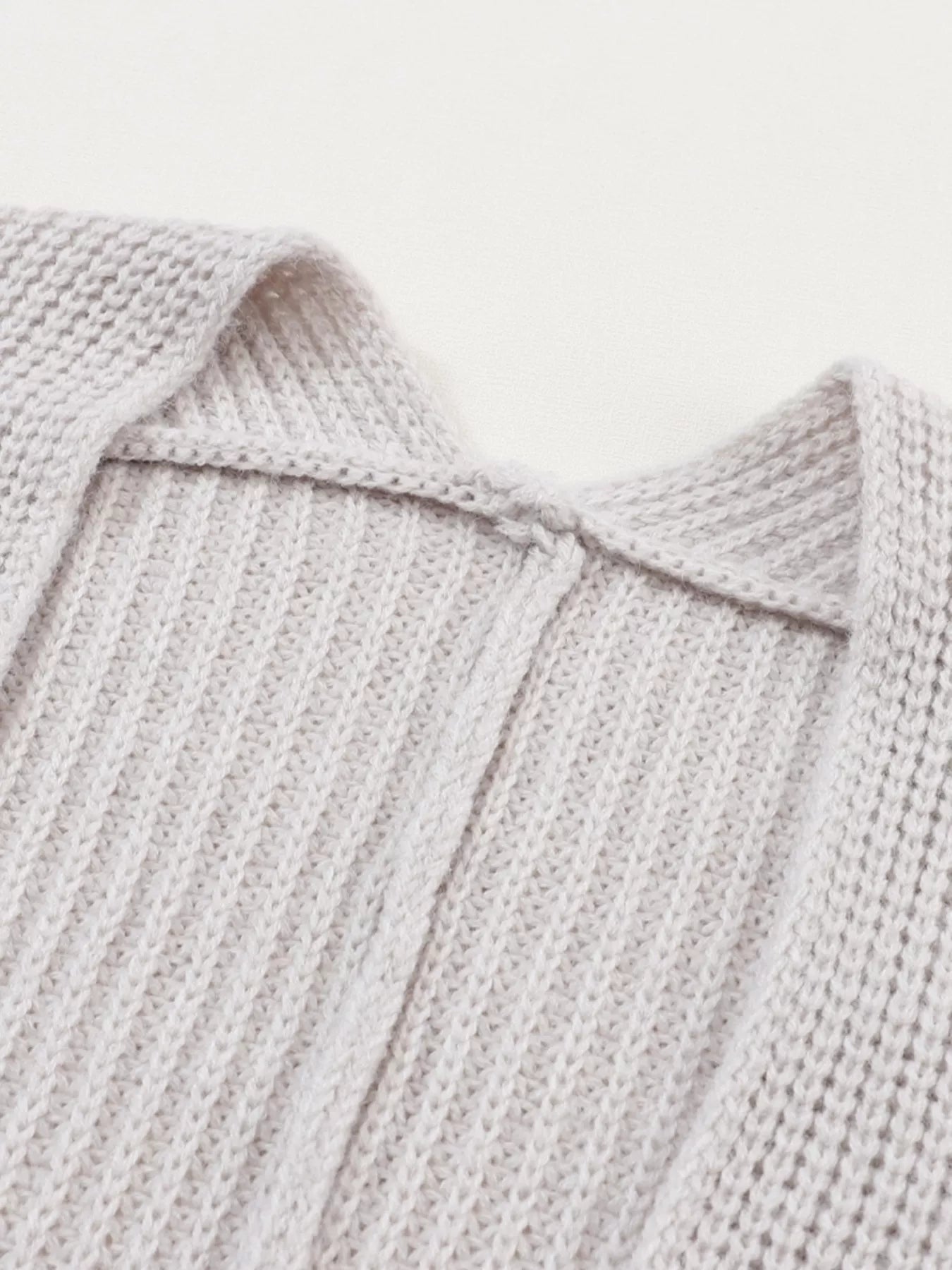 Sarah Express Women's Oversized Fold Over Sleeve Open Front Cardigan