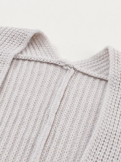 Sarah Express Women's Oversized Fold Over Sleeve Open Front Cardigan