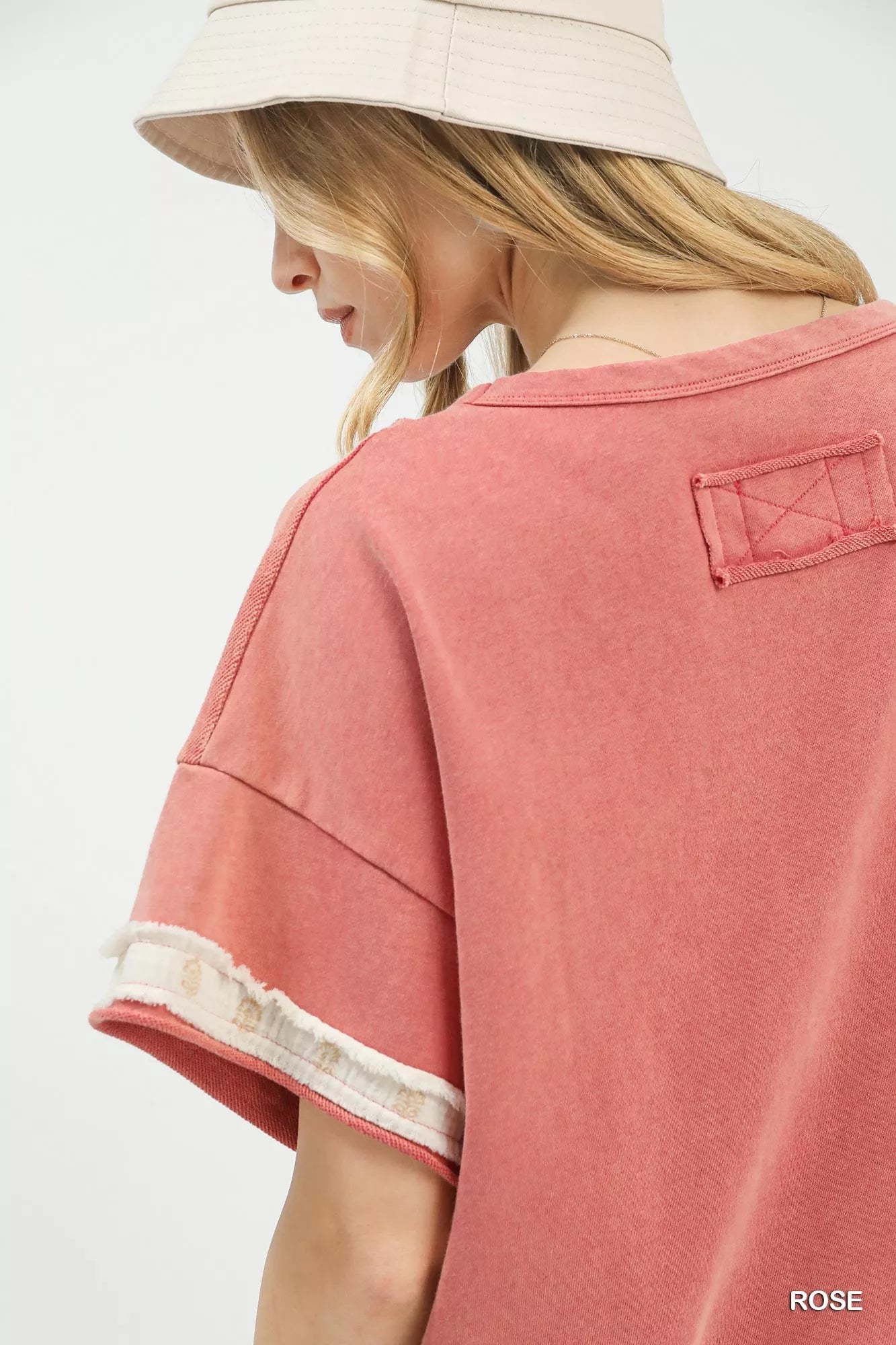 Sarah Express Women's French Terry Top with Flower Patch