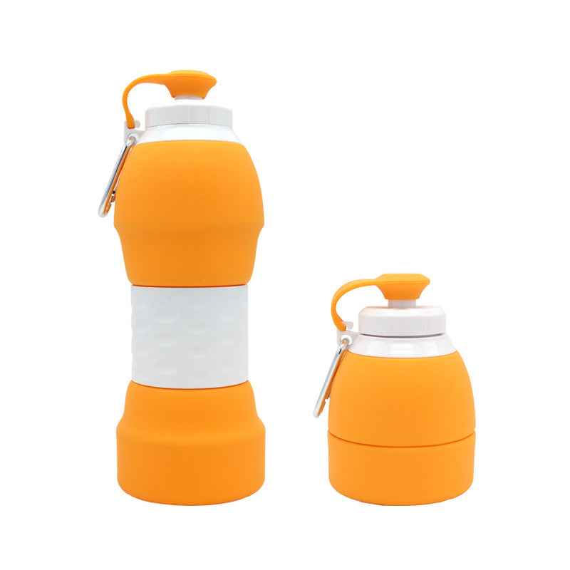 Sarah Express Collapsible Silicone Water Bottle - Portable Foldable Sports Bottle 580ml Orange