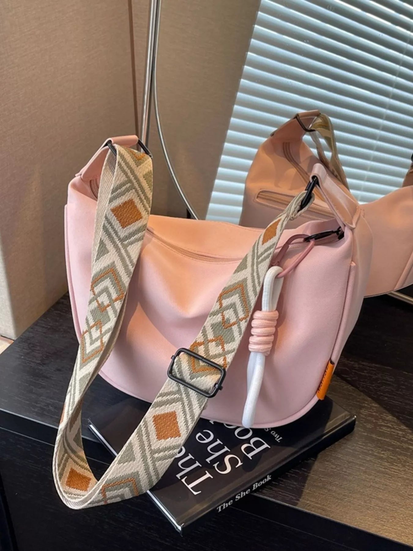 Sarah Express Women's Woven Strap Crossbody Bag