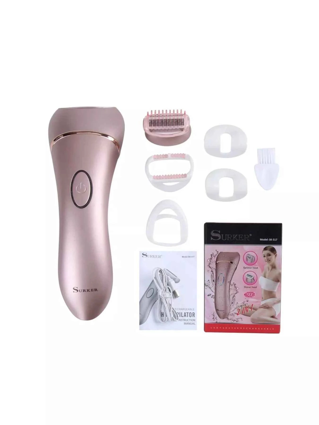Sarah Express Women's Electric Hair Removal Epilator - Multi-Functional Rechargeable Body Hair Remover